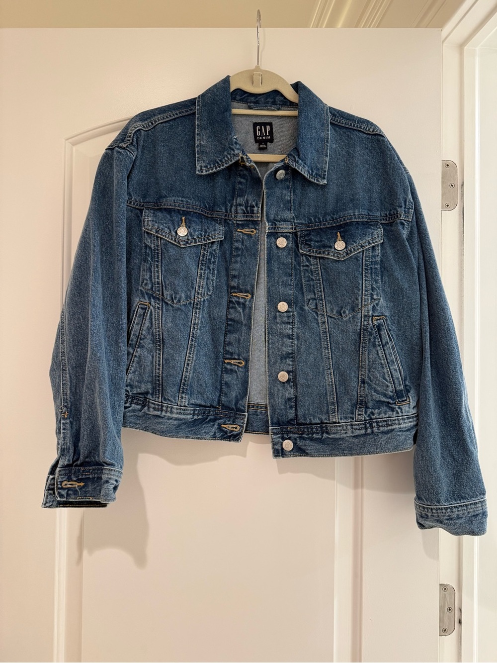 GAP Blue Denim Button-Up Jacket